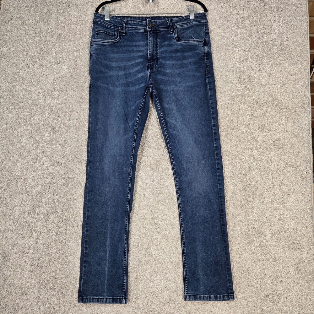 The Perfect Jean NYC Jeans Mens 34x32 (fit 33x31) Blue Slim Fit Stretch 5-Pocket